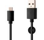 Fixed USB/USB-C kábel 2 m, čierna