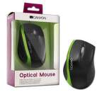 CANYON 01NG, optická myš, USB, čierno-zelená, 800 dpi