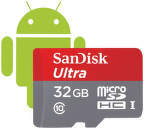 UltraAndroid microSDHC 32 GB 48 MB/sClass10, Android, adaptér - paměťová karta