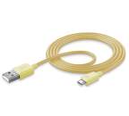 CellularLine Style&Color Dátový kábel s konektorom MicroUSB (žltý)