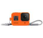 GoPro silikónové puzdro so šnúrkou pre GoPro Hero8 Black, oranžová