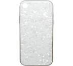 Mobilnet Marble Glass puzdro pre Apple iPhone Xr, biela