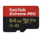 SanDisk Extreme Pro microSDXC 64 GB 170 MB/s A2 C10 V30 UHS-I U3 + Adaptér