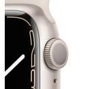 Apple Watch Series 7 41 mm hviezdne biely hliník s bielym športovým remienkom