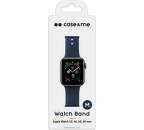 Case & Me silikónový remienok veľkosť M pre Apple Watch 42/44/45 mm modrý