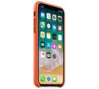 Apple kožené puzdro pre iPhone X, oranžová