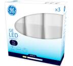 GE LED žiarovka 3-balenie, 7 W, E14, teplá biela