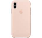 Apple silikónový kryt pre iPhone XS, pieskovo ružový