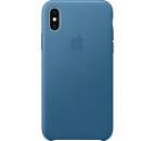 Apple kožené puzdro pre Apple iPhone XS, modro-sivá