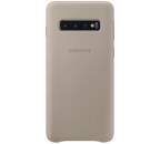 Samsung Leather Case pre Samsung Galaxy S10+, sivá