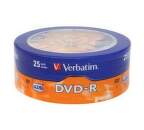 VERBATIM DVD-R 4,7 GB, 16x celofán 25 ks 43730