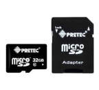 PRETEC Micro SDHC 32 GB CL. 10 +SD adap.