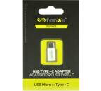 Fonex Micro USB/USB-C adaptér, biela