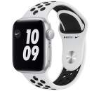 Apple Watch SE Nike 40 mm strieborný hliník / platinový / čierny športový remienok Nike__USEN-1