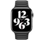 Apple Watch 44 mm kožený remienok čierny S/M