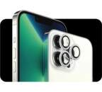 Tempered Glass Protector zafírové sklo pre kameru Apple iPhone 13 Pro/13 Pro Max 0.3 karátové strieborné