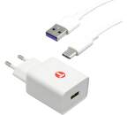 Mobilnet USB charger 3.4A white + USB-C cable 1 m