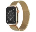 Swissten Milánsky ťah remienok pre Apple Watch 42-44 mm zlatý