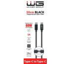 Winner dátový kábel USB-C/USB-C 0,5 m 3 A čierny