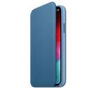 Apple kožené puzdro Folio pre iPhone XS, modrošedá