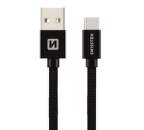 Swissten USB-C kábel 20 cm, čierny