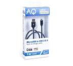 AQ Premium PC64010 USB 2.0 - micro USB kábel 1m, čierna