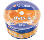 VERBATIM DVD-R 4,7 GB, 16x celofán 50 ks 43731