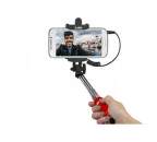 SBS mini selfie tyč s 3,5 mm konektorom 50 cm, červená