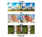 Polaroid 58mm UV MC, CPL, ND9 Filter kit 3ks