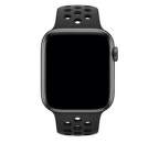 Apple Watch 44 mm Nike športový remienok S/M a M/L, antracitový/čierny