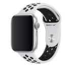 Apple Watch 44 mm Nike športový remienok S/M a M/L, platinový/čierny