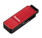 123902 HAMA Čítačka kariet USB 3.0 SD/microSD, červená