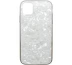 Mobilnet Marble Glass puzdro pre Apple iPhone 11, biela