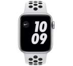 Apple Watch SE Nike 40 mm strieborný hliník / platinový / čierny športový remienok Nike