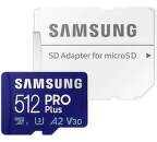 Samsung MicroSDXC 512 GB PRO Plus + SD Adaptér