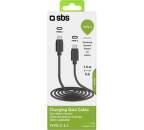 SBS USB-C/USB-C kábel 1,5 m čierny