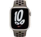 Apple_Watch_Nike_Series_8_41mm_Starlight_Aluminum_Olive_Gray_Black_Sport_Band_Pure_Front_Screen__USEN