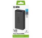 SBS 2x USB 2,1 A 20000 mAh čierna powerbanka