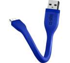 SBS Micro USB dátový kábel 12 cm, modrá
