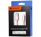 Canyon Premium Lightning - USB kábel 1m ružovo zlatý