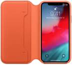 Apple kožené puzdro Folio pre iPhone Xs Max, oranžové