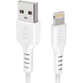 SBS USB/Lightning MFI kábel 1 m biely