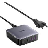 Ugreen Nexode sieťová nabíjačka 2× USB-A/2× USB-C 65 W GaN sivá