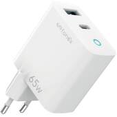 Fonex sieťová nabíjačka USB-A/USB-C 65 W PD biela