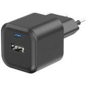 Swissten nabíjačka USB-C/USB-A GaN 27W čierna