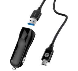 Sturdo Autonabíjačka 2A s káblom USB typ C, 3A, 1m (čierna)