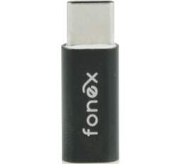 Fonex Micro USB/USB-C adaptér, čierna