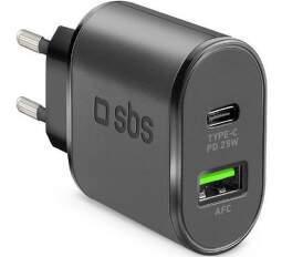 SBS adaptér USB AFC/USB-C PD 25W čierny