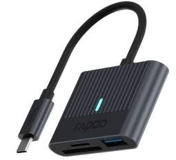 Rapoo UCR-3001 3v1 USB-C čítačka pamäťových kariet čierna