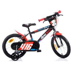 Dino Bikes 416US, detský bicykel 16" čierno-červený